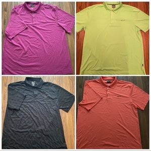 4 Men’s Greg Norman Golf Polo Shirts, Size XL